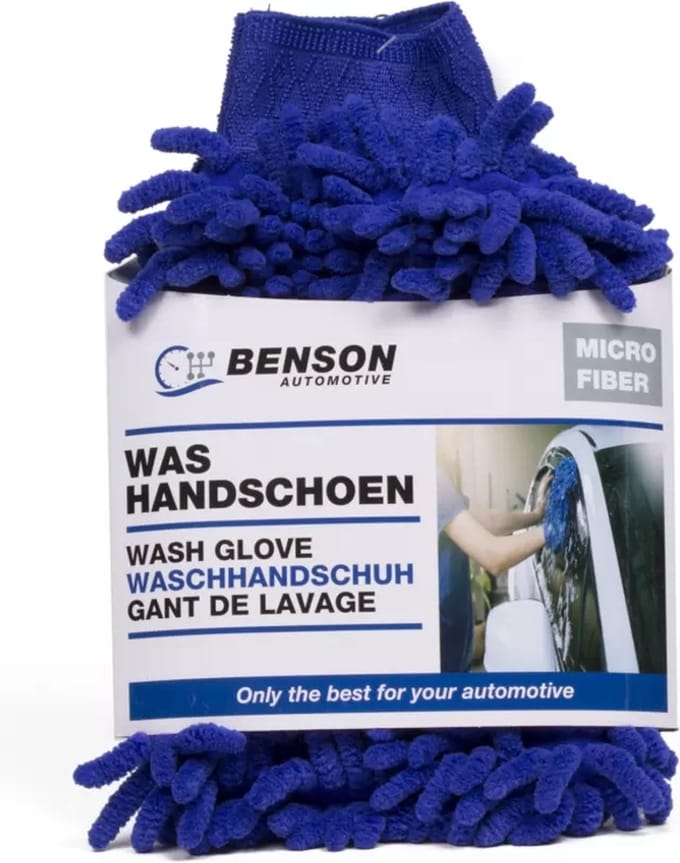Benson Microvezel washandschoen - superlicht en duurzaam - 100% polyester