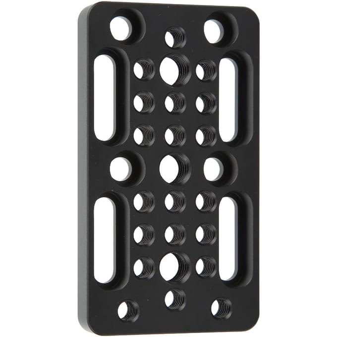 Camera Kaasplaat Camera Eenvoudige Montageplaat met 1/4in 3/8in Schroefgat voor Camera Cage Bovenkant black