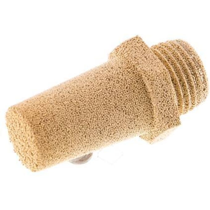 G1/4'' Gesinterd Brons Pneumatische Geluiddemper Zeshoekige Koppeling [2 Stuks]