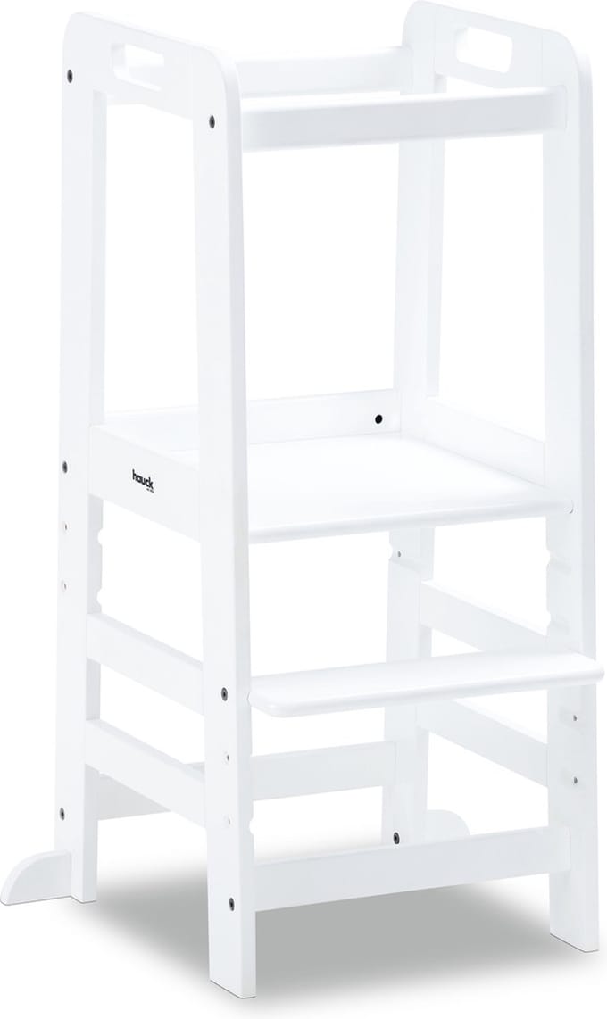 Hauck Learn N Explore - Leertoren - Opstapje - FSC® Mix Gecertificeerd Beukenhout - White