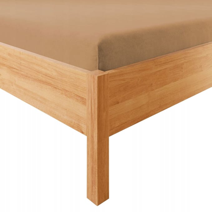 Jersey Hoeslaken met Elastiek 90x200cm - Lichtbruin
