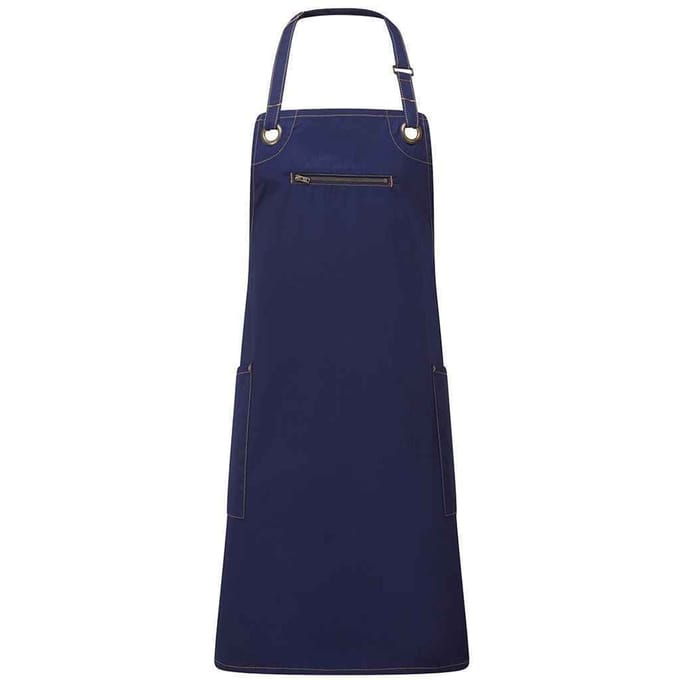 Premier Gerst Gerecycleerd Volledig Schort (Navy/Camel)