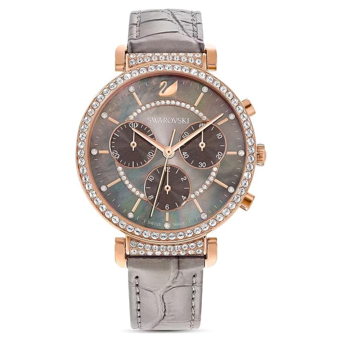Swarovski 5580348 Passage Chronograaf Rosé Tonaliteit Dameshorloge 36 gray