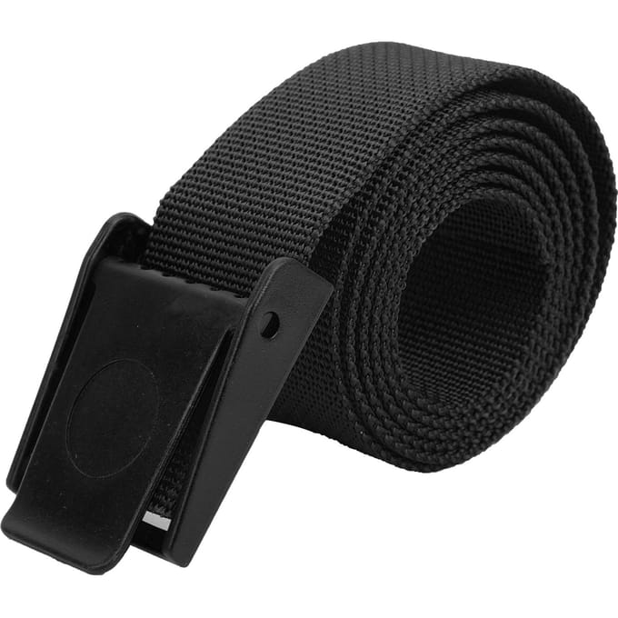 Ceinture de lestage de plongée durable de 150 cm en sangle de nylon avec boucle en plastique Accessoire Noir noir