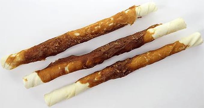 4 x 3-Eend met runderhuidstick-17cm-hondensnack-Animal King