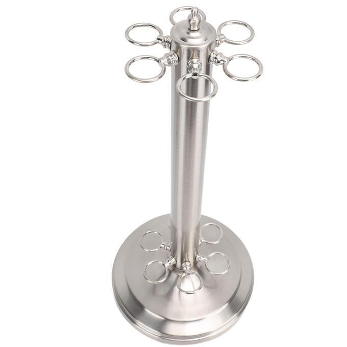 Support Porte Queue de Billard Fer Râtelier Queue de Billard 6 Trous Sur Pied Accessoires Table de Billard gray
