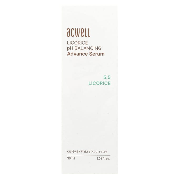 Acwell, Licorice pH Balancing Advanced Serum, 1,01 fl oz (30 ml) black