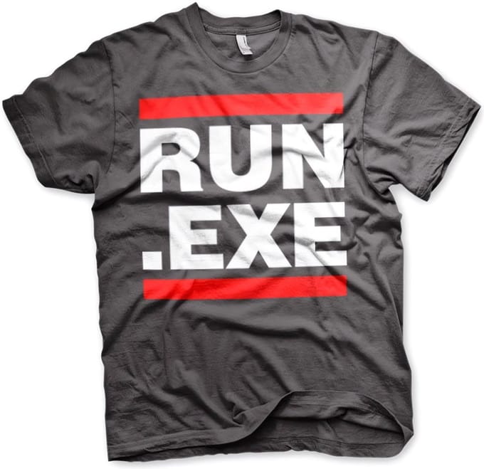 Hybris Run .EXE T-shirt donkergrijs
