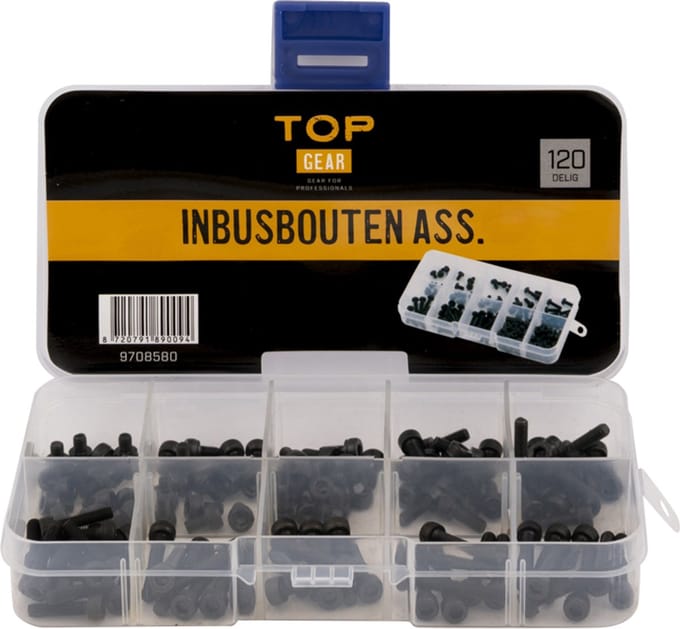 Inbusbout assortimentsdoos 120-delig - TOPGEAR