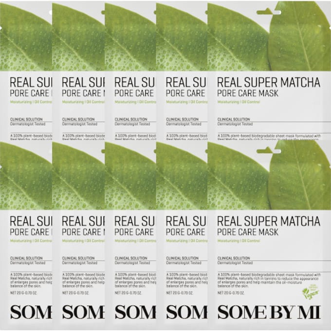 [Promotie] SOME BY MI - Real Super Matcha Pore Care Mask - 10stukken