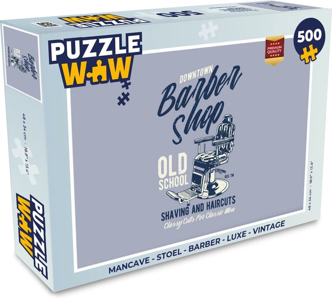 Puzzel Mancave - Stoel - Barber - Luxe - Vintage - Legpuzzel - Puzzel 500 stukjes