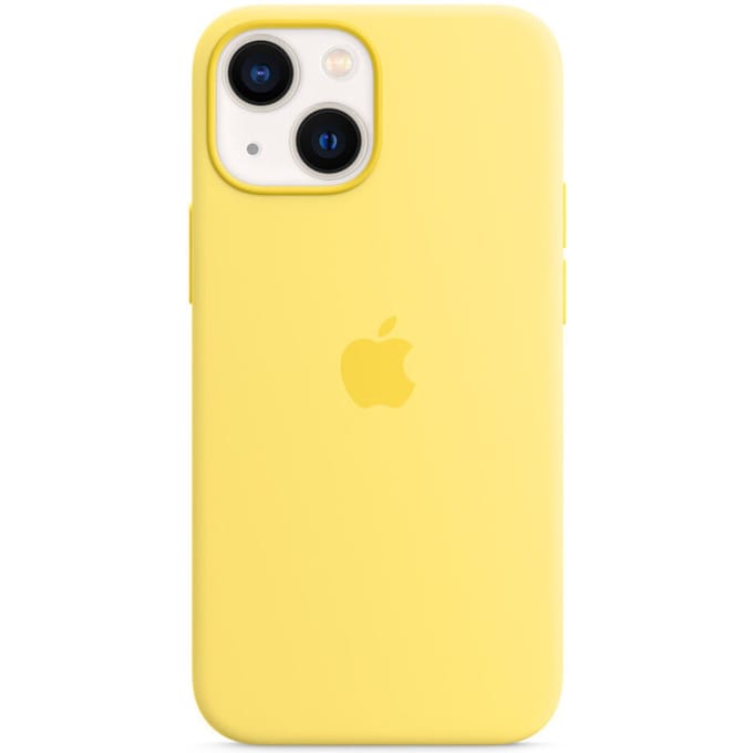 Silicone Backcover MagSafe voor de Apple iPhone 13 Mini - Lemon Zest
