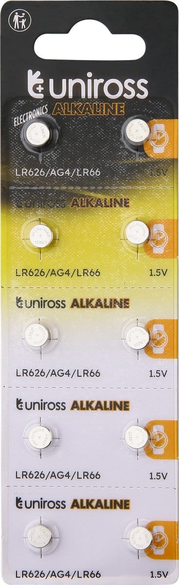Uniross Alkaline Coin Cells AG4 10 pack