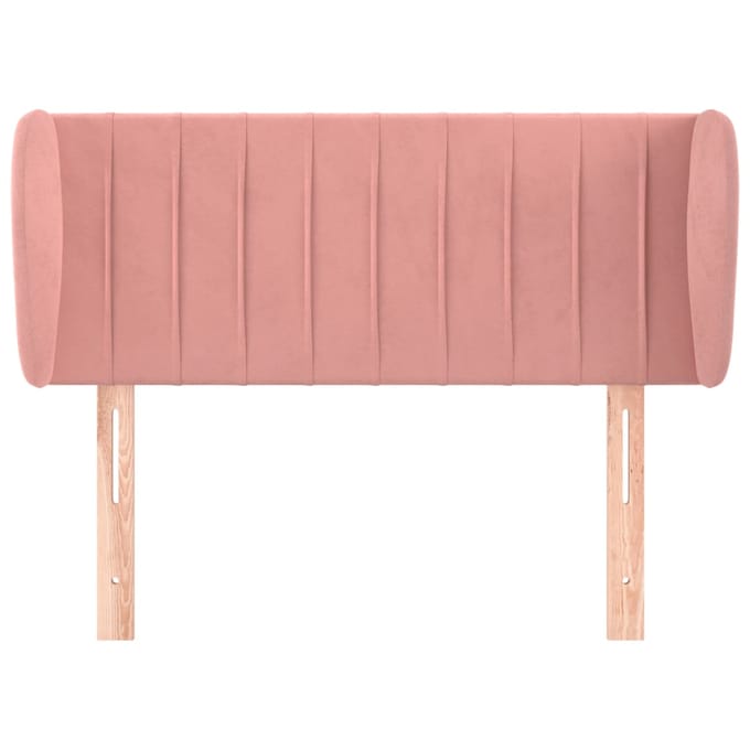 vidaXL - Hoofdbord - met - randen - 93x23x78/88 - cm - fluweel - roze