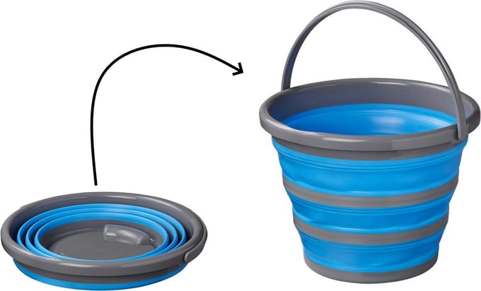 ProPlus Opvouwbare emmer - 10 liter - Rubber en siliconen - Grijs/Blauw