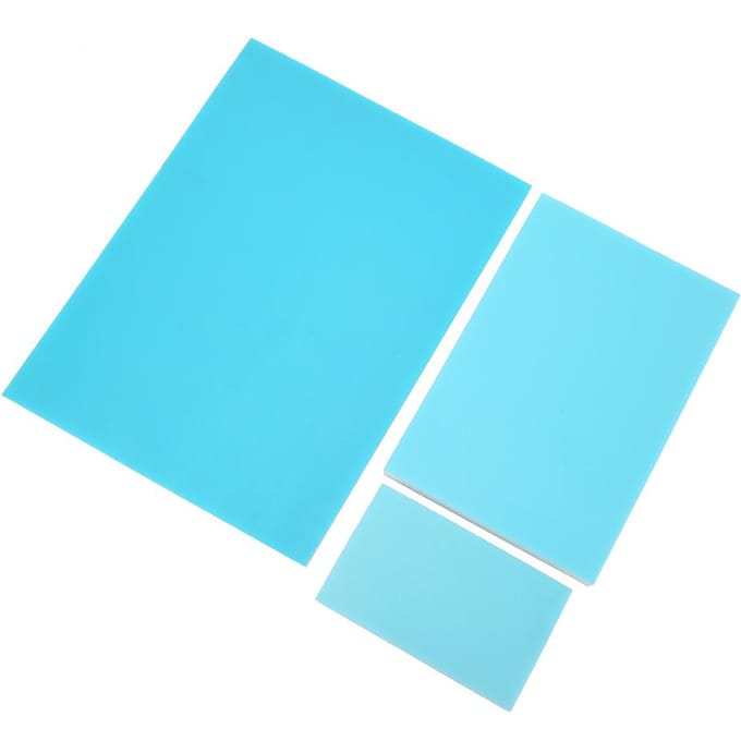 Bloc Caoutchouc Triple Couche Estampage Gravure Sculpture Bloc Caoutchouc PVC Bleu Blanc Bleu blue