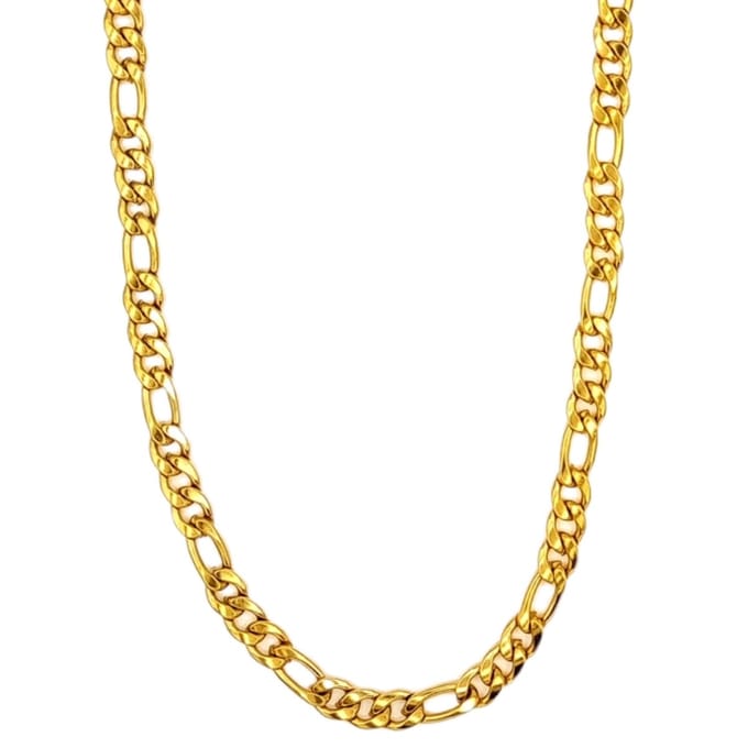 Tesoro Mio Michel – Grote Ketting – Goud Verguld Edelstaal – Figaro Schakel – L 50 cm, B 0.8 cm