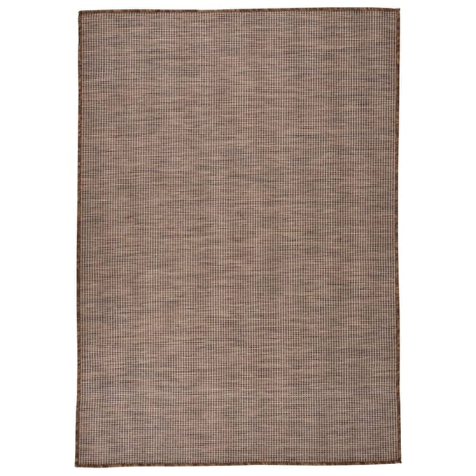 vidaXL - Buitenkleed - platgeweven - 160x230 - cm - bruin