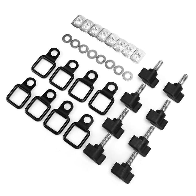 Hardtop Snel Verwijderbare Duimschroef Bevestigingsset Sjorogen Ankers Geschikt voor Jeep Wrangler black