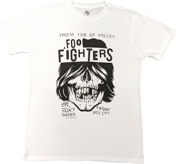 Foo Fighters - Roxy Flyer Heren T-shirt - S - Wit