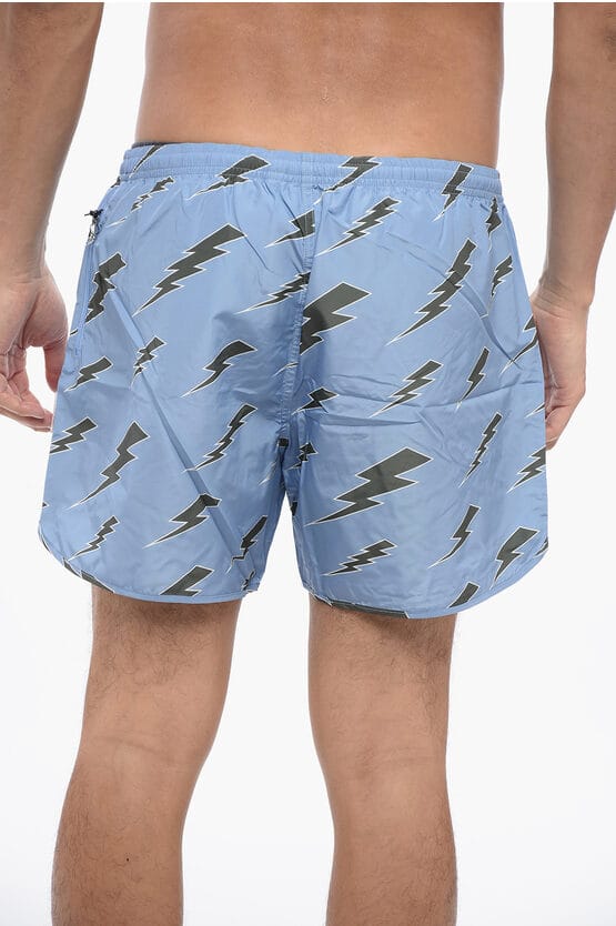 ALL-OVER RAIN BOLTS ZWEMSHORTS