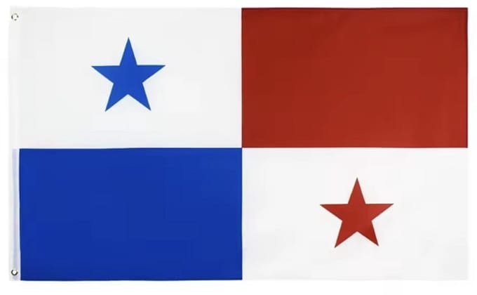 Vlag van Panama - Panamese vlag - 150/90CM - Polyester - Met 2 oogjes - WK - CHPN
