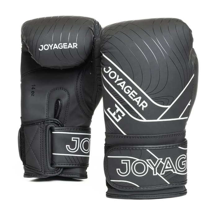 Joya Essential - PU Bokshandschoenen - Zwart met Wit (Beschikbaar in verschillende maten)