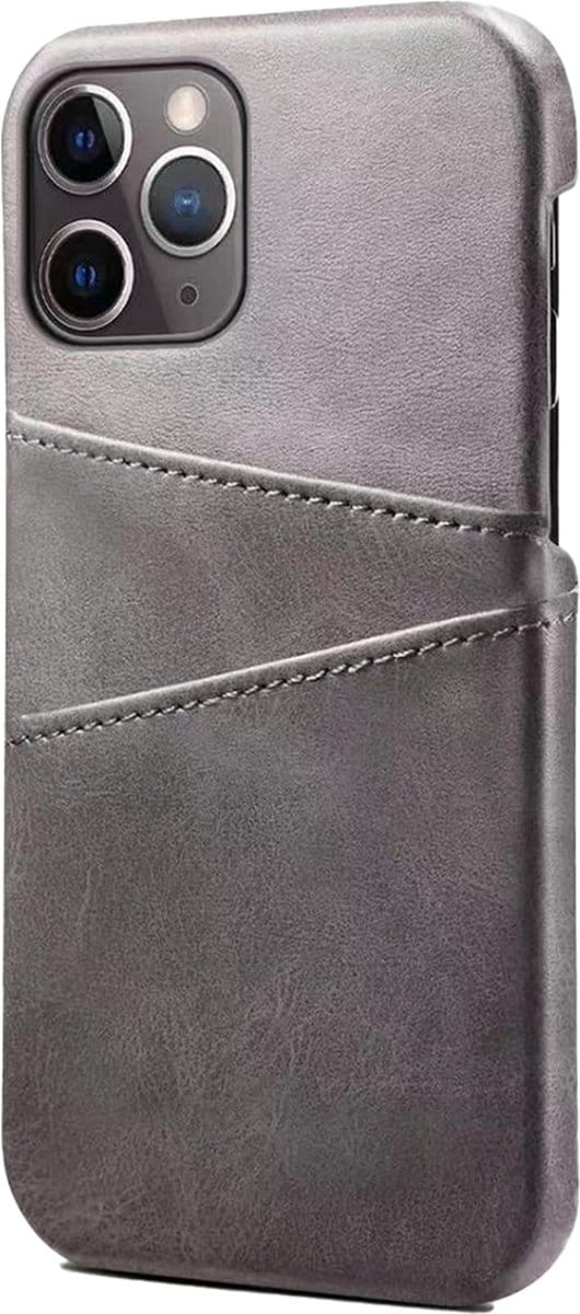 Hoesje geschikt voor iPhone 15 Pro - Backcover - Pasjeshouder - Portemonnee - Kunstleer - Grijs