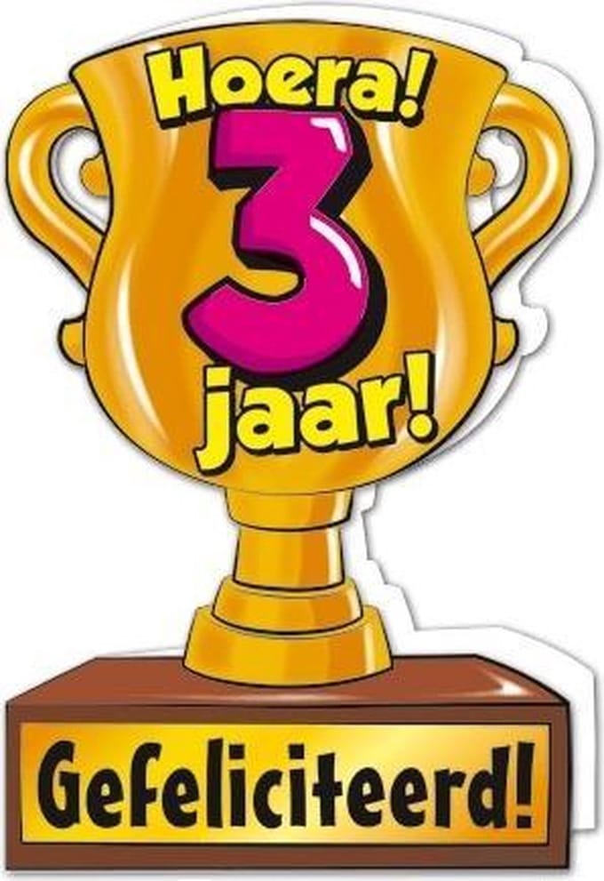 Trofee kaart - 3 jaar