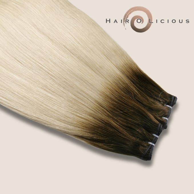 Genius Weft | Europees Haar | #4/60 Ombre, Lengte-40cm/16", Gewicht-20 gram