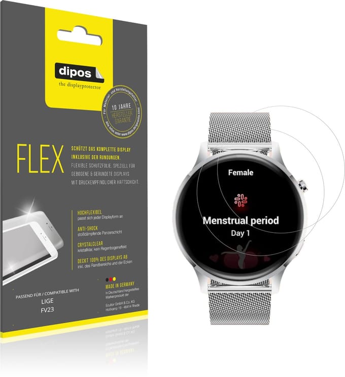 dipos – 2x Beschermfolie geschikt voor LIGE FV23 | 3D Full Cover Screenprotector | 100% Passend