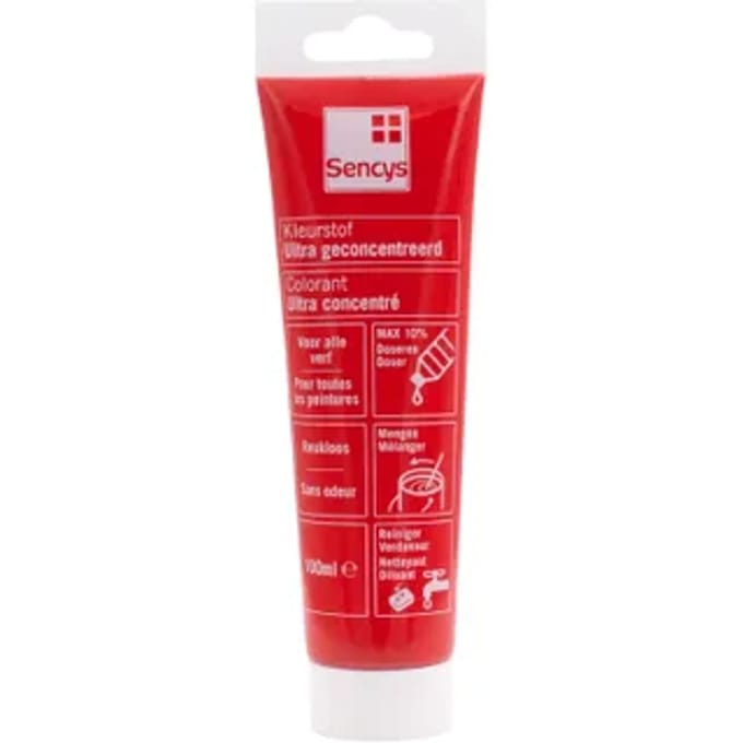 Sencys Verfkleurstof Rood 100ml