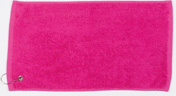 3-pack Luxury range golf towel golfhanddoeken, Kleur Fuchsia, Eén maat (30 x 50cm)