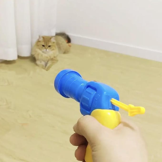 Jouets pour chats, lancement interactif, formation, chatons créatifs, Mini pompons, jeux, boule en peluche extensible, fournitures pour chats, accessoires pour animaux de compagnie beige