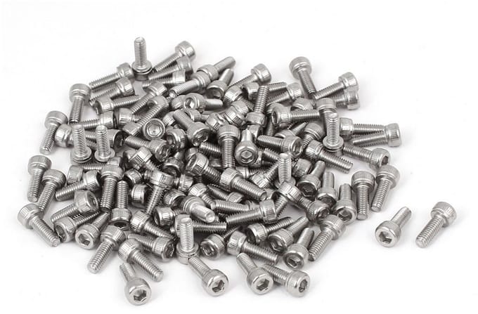 Zeskantschroeven M3 x 8 mm DIN912 Roestvrij Staal - 120 Stuks
