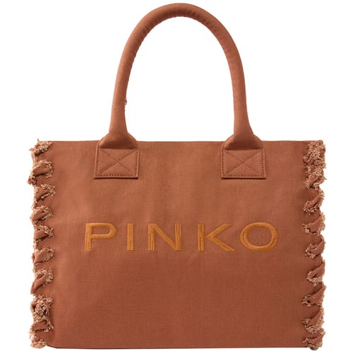 PINKO Beach Shopper Tas 47 cm - 27 L - beige-scoiattolo
