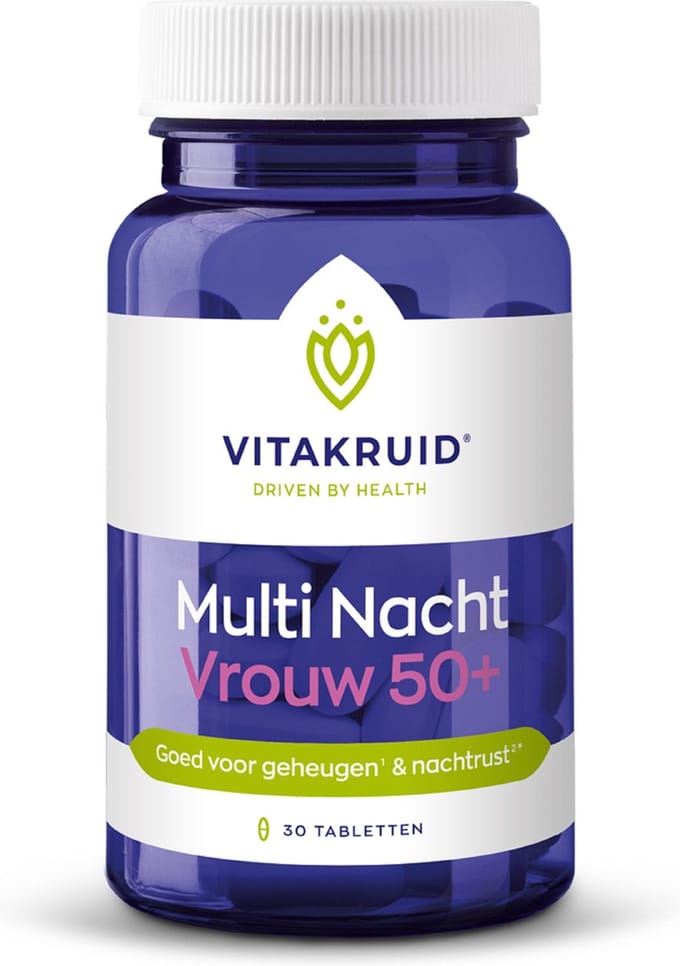 Vitakruid Multi Nacht Vrouw 50+ - 30 tabletten