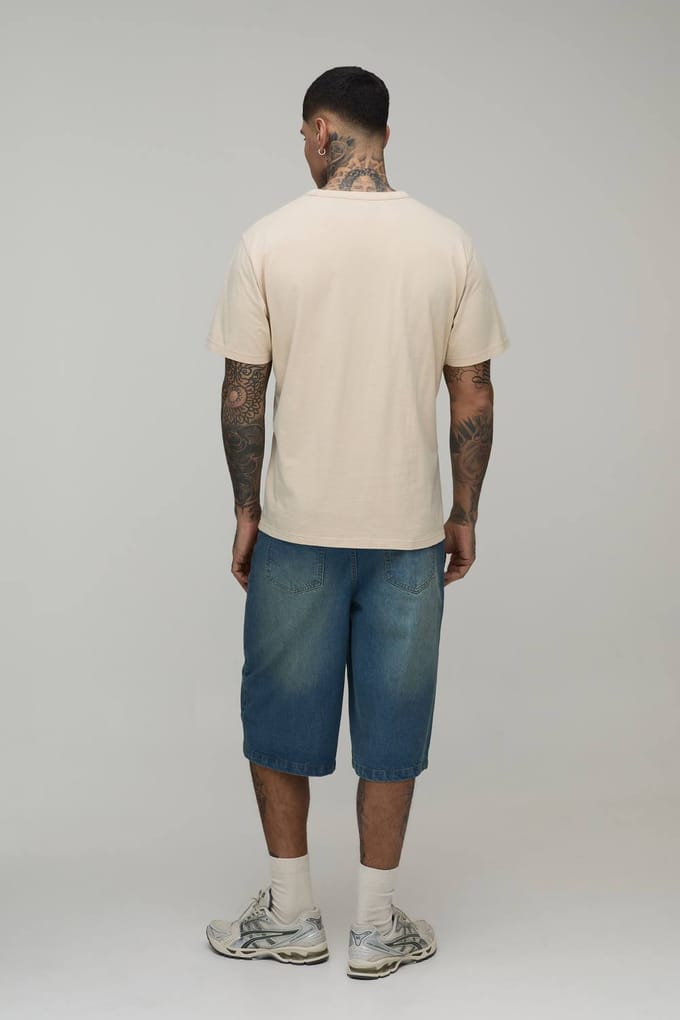 Tall Essential Relaxed Fit Denim Jorts | Antique Blue | Size 46