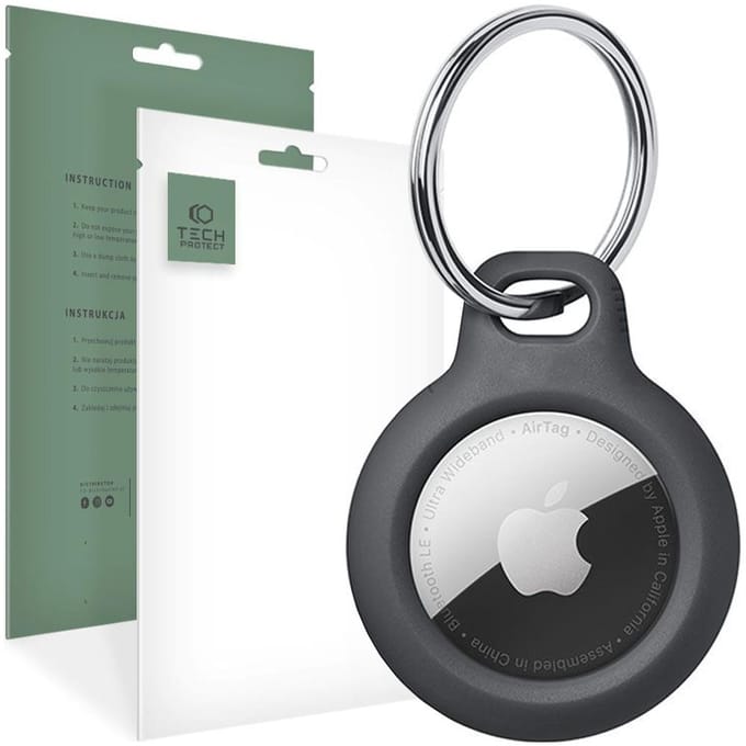 Tech-Protect Rough Case for Apple AirTag with Wheel - Black