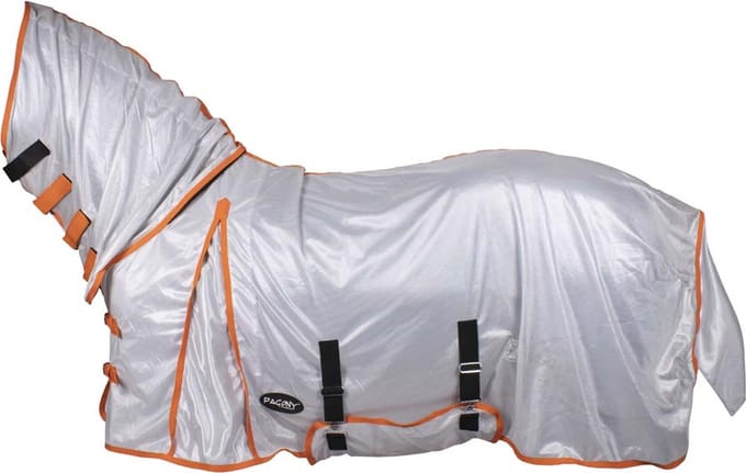 Pagony Buikflap Plus Flycooler - Paardendeken - Maat: 165 - Zilver - Polyamide