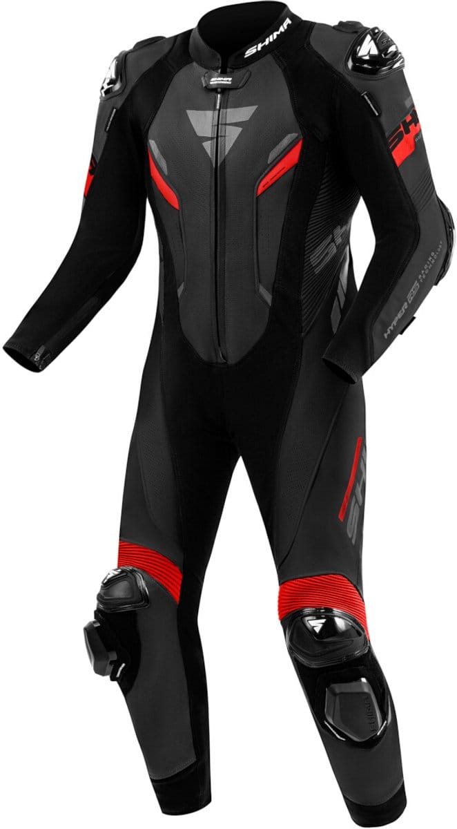 SHIMA Hyper RS Perforated Zwart Rood 1-Delig Motorpak - Racepak