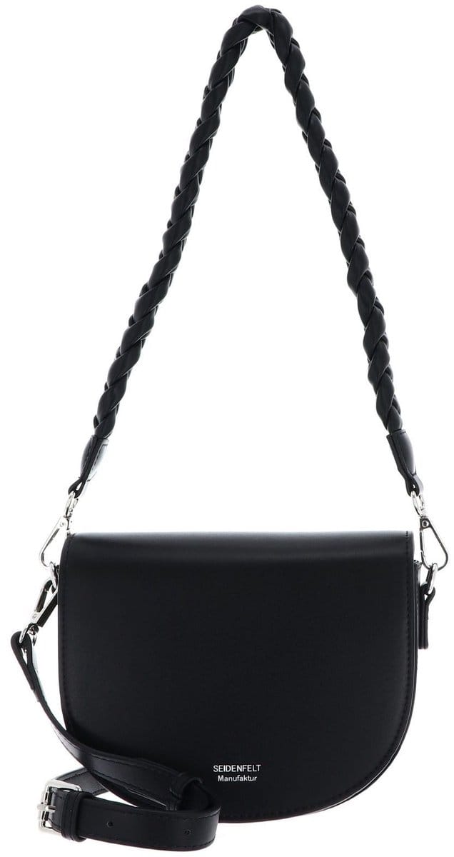 SEIDENFELT MANUFAKTUR Schoudertas Melbu Saddle Bag Black Zwart