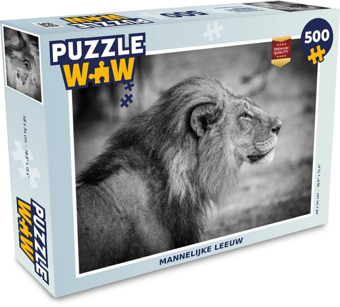 Puzzel Leeuw - Gras - Jacht - Legpuzzel - Puzzel 500 stukjes