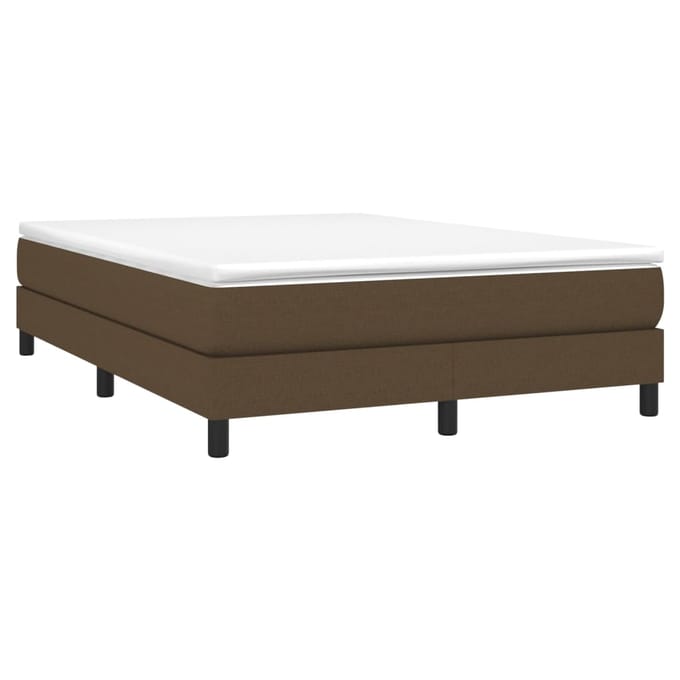 vidaXL - Boxspring - bed - stof - donkerbruin - 140x200 - cm
