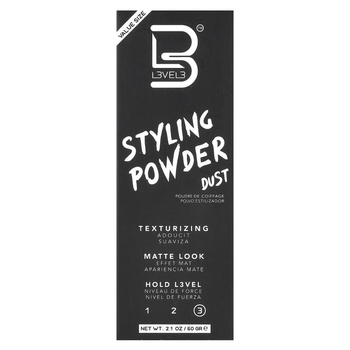 Niveau 3, poudre coiffante, poussière, 60 g (2,1 onces) gray