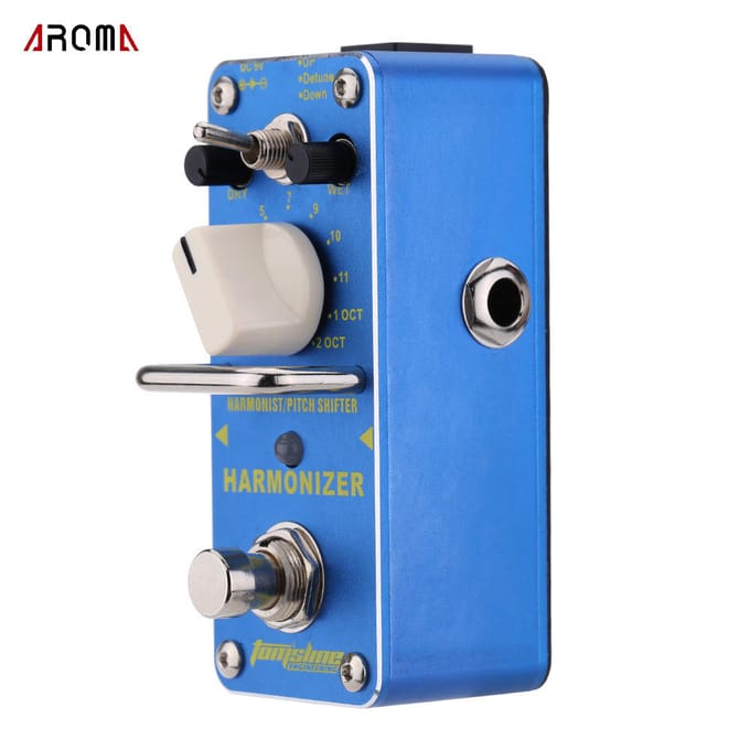 AROMA AHAR-3 Harmonizer Harmonist/Pitch Shifter Effectpedaal voor elektrische gitaar Mini enkel effect blue