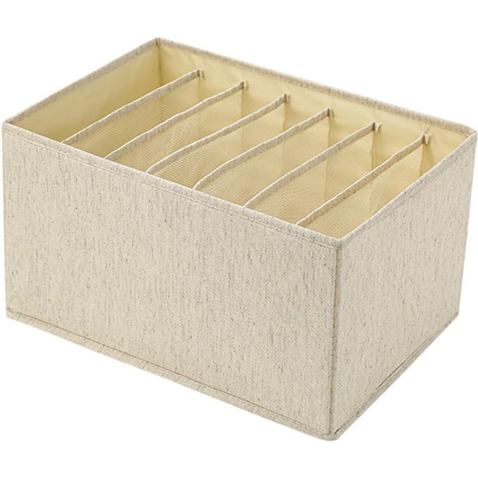 Katoenen Kledinglade Organizer Jeans Organizer Kleding Opbergdoos beige