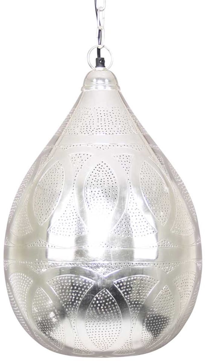 Safaary - Oosterse Hanglamp Haifa Zilver Ø 30 x 46cm