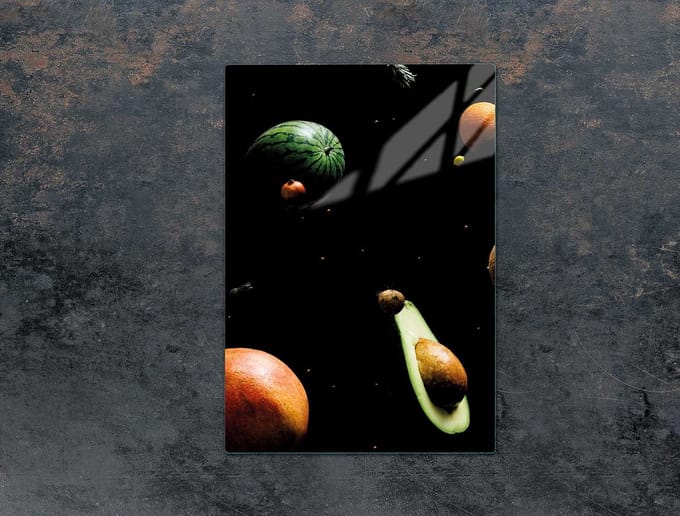 TMK ArtDeko - Snijplank - Glas - Ovaal - Motief Owoce