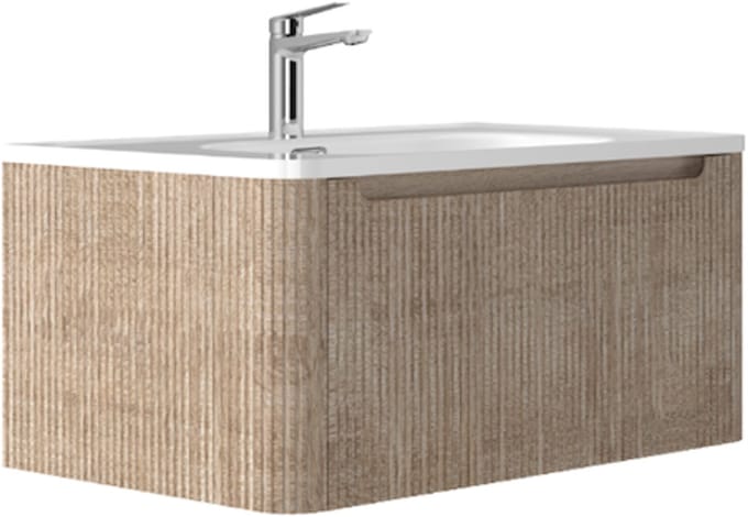 LINEA UNO - Alve 80 - Licht eiken - Badmeubel - - 301739